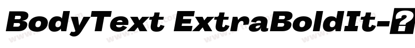 BodyText ExtraBoldIt字体转换